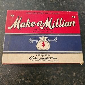 Vintage '34 Parker Brothers "Make-a-Million" Card Game